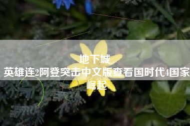 地下城 
英雄连2阿登突击中文版查看国时代4国家崛起
