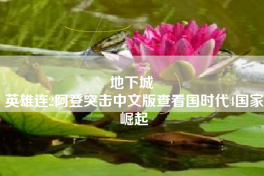 地下城 
英雄连2阿登突击中文版查看国时代4国家崛起