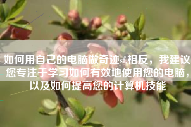 如何用自己的电脑做奇迹sf,相反，我建议您专注于学习如何有效地使用您的电脑，以及如何提高您的计算机技能