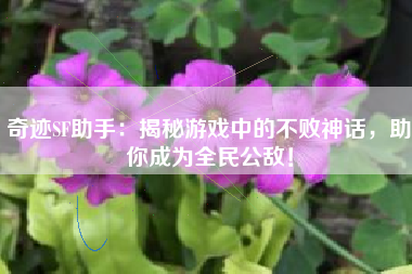 奇迹SF助手：揭秘游戏中的不败神话，助你成为全民公敌！