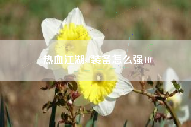 热血江湖sf装备怎么强10